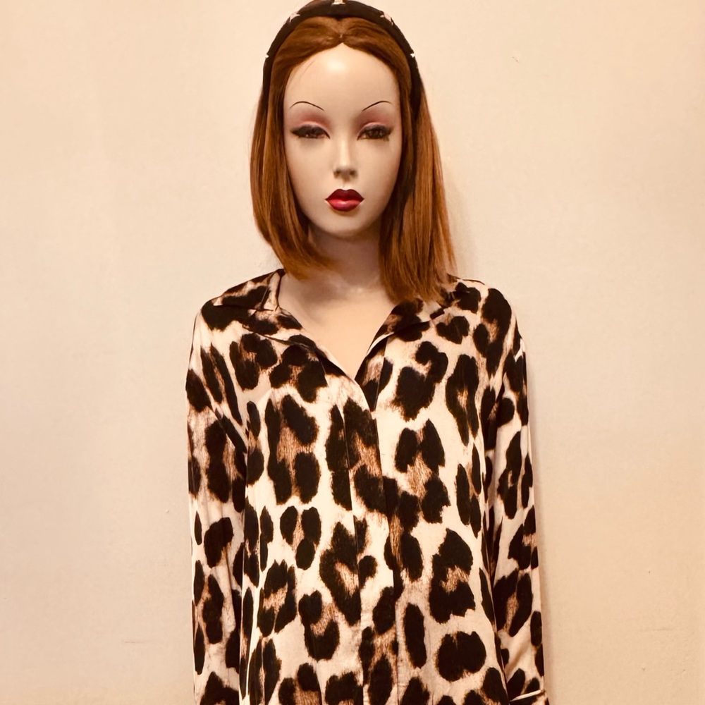 H&M Leopard Print Shirt and Pant Set